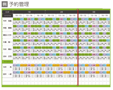 例 予約管理の画像